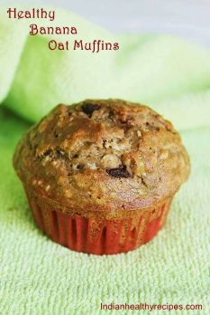banana oat muffins