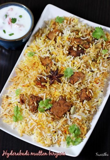 Hyderabadi mutton biryani recipe | How to make mutton dum biryani