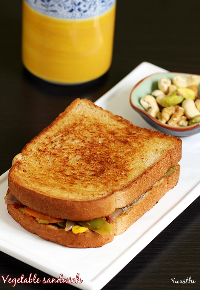 sandwich veg recipe vegetable recipes easy sandwiches lunch snack breakfast indian simple box vegetarian bread without snacks healthy toaster oven