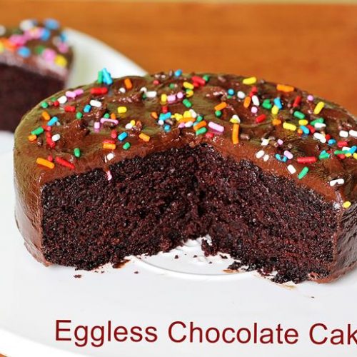 Eggless Chocolate Ganache Cake Recipe | Triper Layer Cake