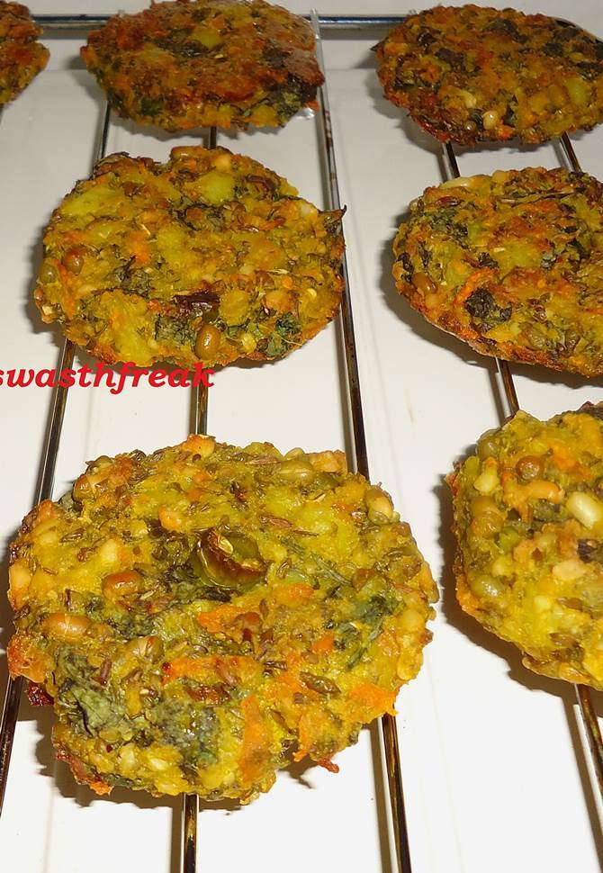 moong dal tikki recipe | baked green gram cutlet - Swasthi ...