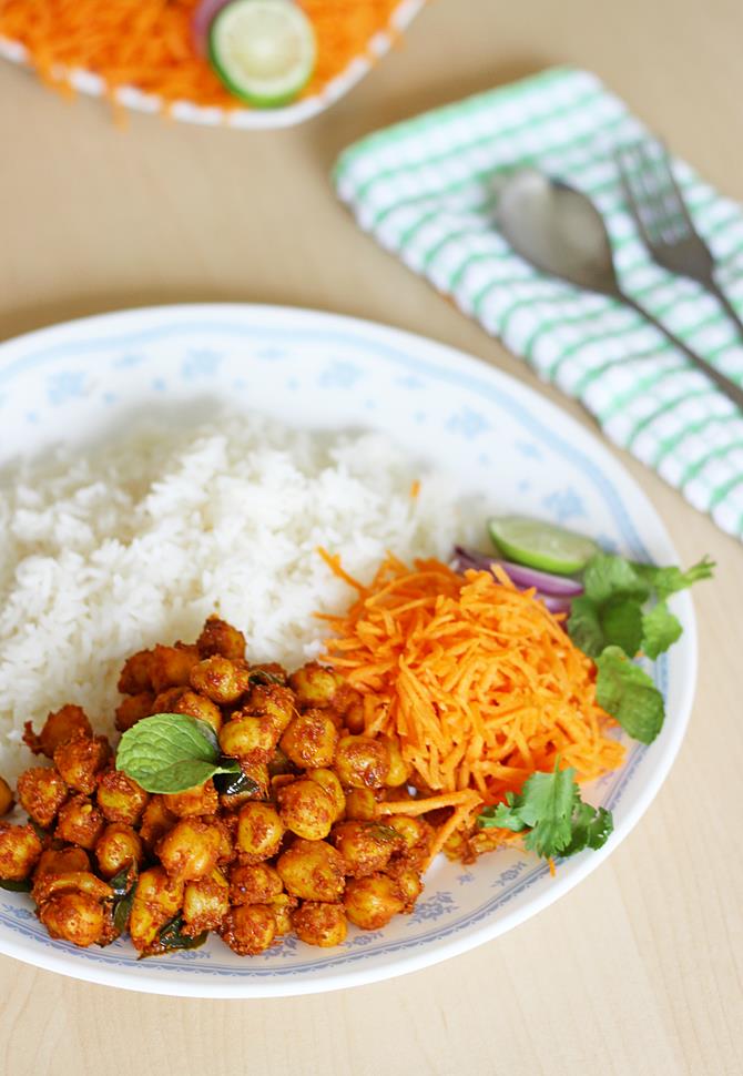 Dry chana  stir fried chickpeas    Swasthi s Recipes - 77