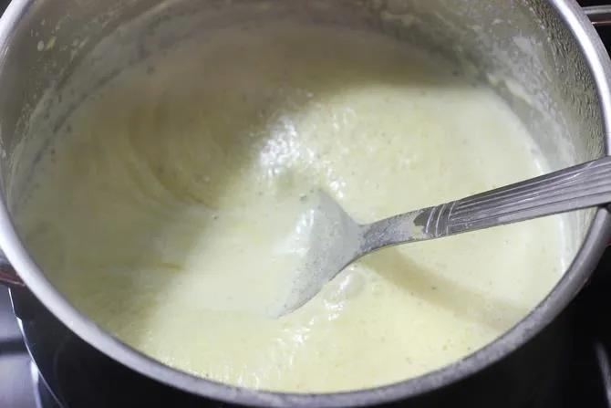 condensing almond milk to make double ka meetha