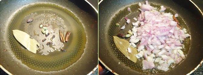 sauteing onions in oil 