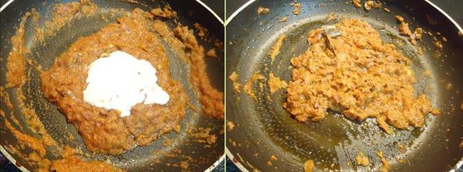 frying onion tomato mixture 