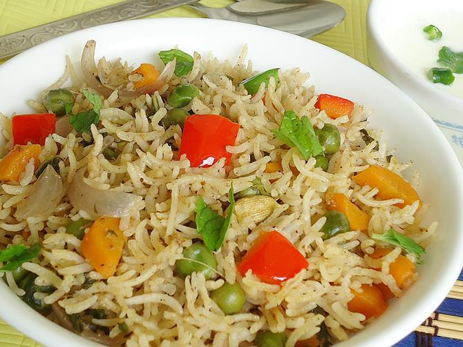 Vegetable biryani in pressure cooker  How to make veg 