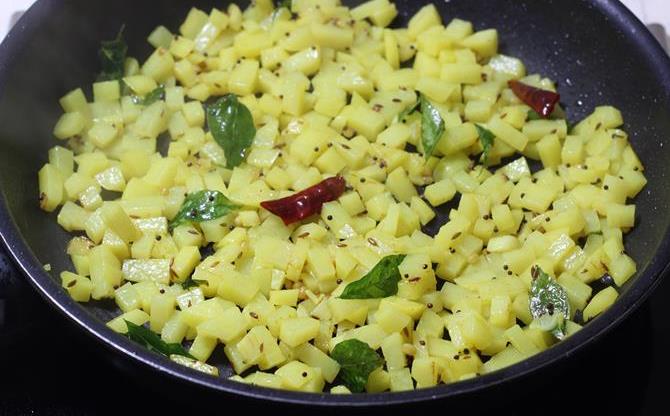 Potato Fry  Aloo Fry Recipe    Swasthi s Recipes - 71