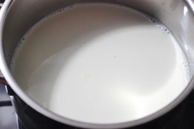 milk to a boil