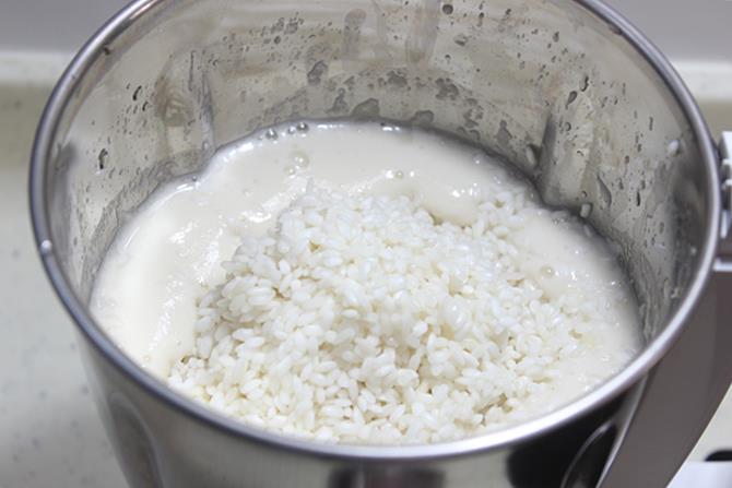 blending rice with dal