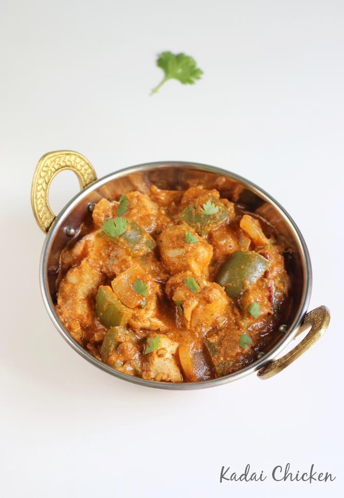 Kadai Chicken Recipe Chicken Karahi Swasthi S Recipes