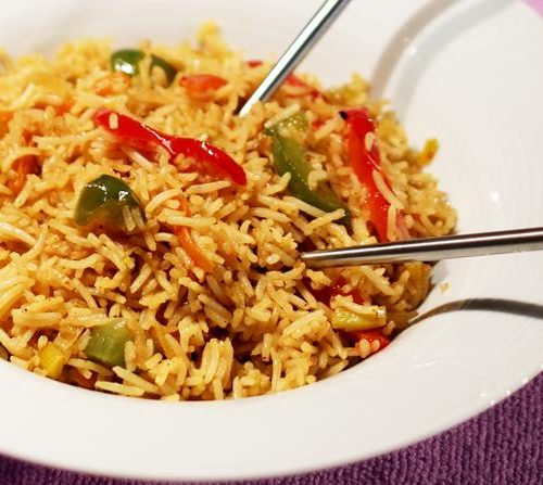 Singapore Fried Rice Recipe Spicy Singapore Veg Fried Rice Recipe