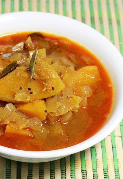 Gummadikaya pulusu | Pumpkin pulusu - Swasthi's Recipes