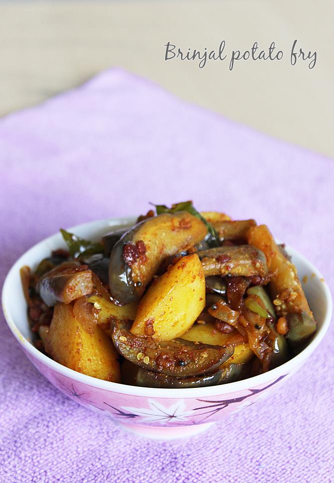 vankaya fry or brinjal fry recipe is ready