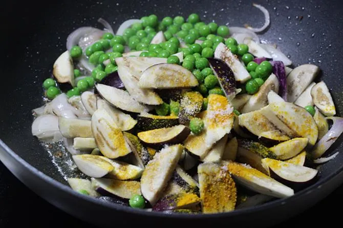 fry eggplants for easy vangi bath recipe