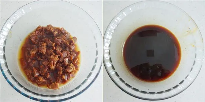 melt jaggery in water to make coconut laddu recipe