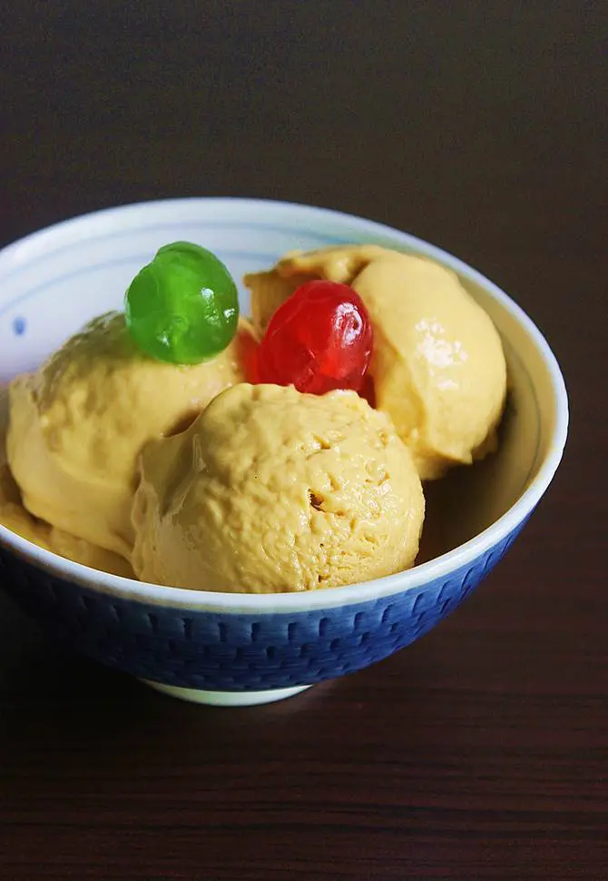 Mango Ice Cream Recipe  The Flavours of Kitchen