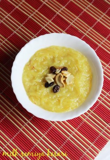 semiya kesari recipe with milk