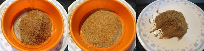 roasting cooling grinding spices for biryani masala powder