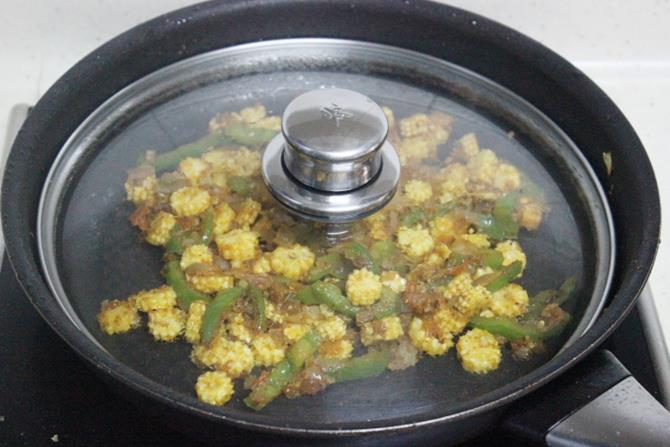Baby Corn Stir Fry Sabji   Swasthi s Recipes - 39