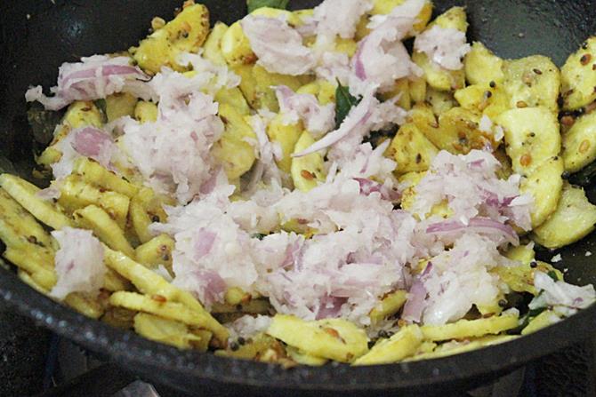 Raw Banana Fry  Aratikaya Fry    Swasthi s Recipes - 8