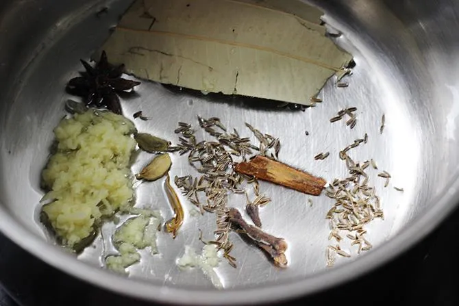 tempering spices for foxtail millet pulao