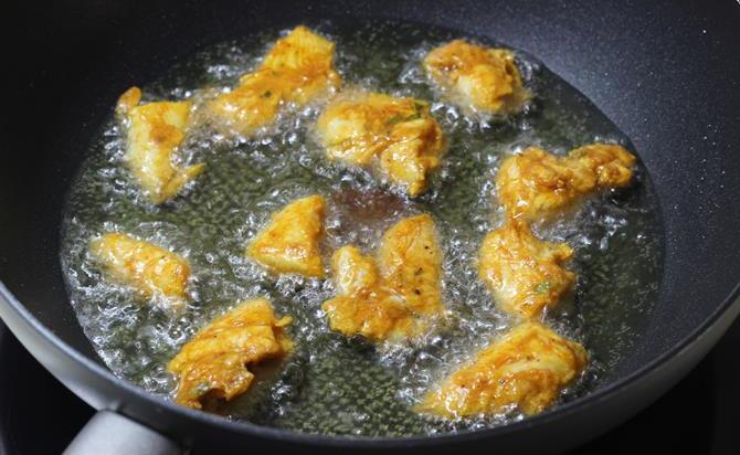 deep frying marinated chicken 