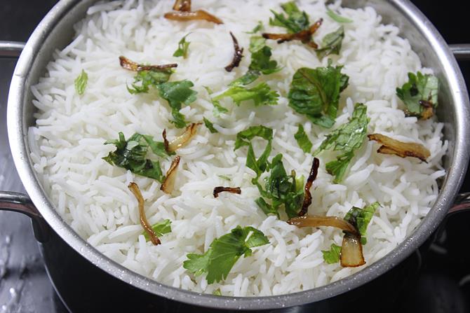 layer rice for dum to make kalan biryani recipe