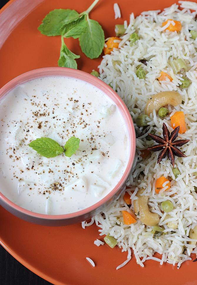 Cucumber Raita Recipe How To Make Cucumber Raita For Biryani Pulao