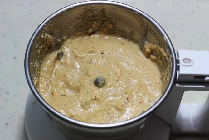 add water to make smooth paste for sorakkai kootu