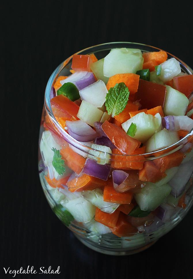 Vegetable salad recipe | Indian vegetable salad recipe ...