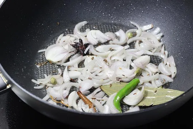 fry onions in oil 