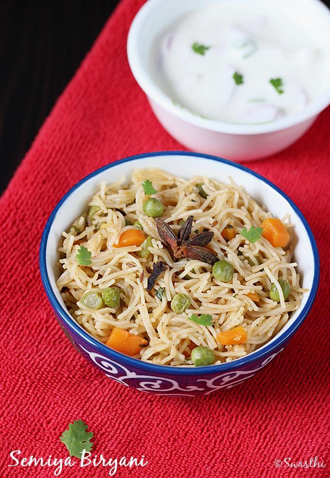 vermicelli biryani recipe swasthis recipes