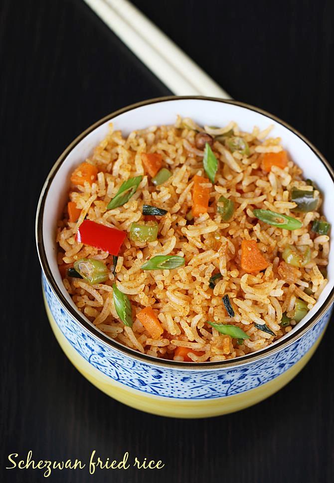 Schezwan fried rice recipe | How to make schezwan fried rice