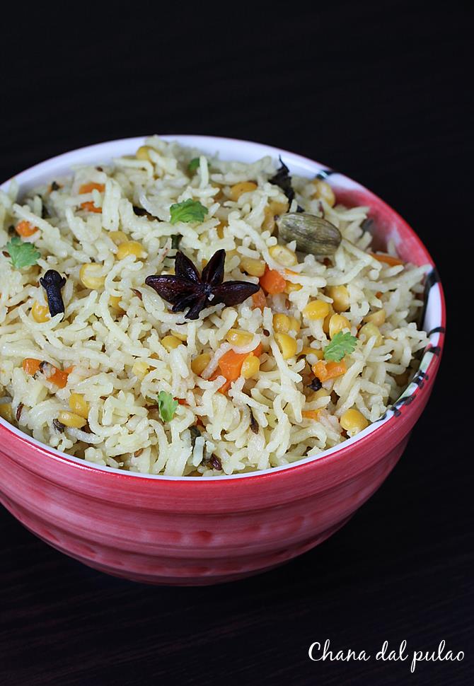 Chana dal pulao recipe | Chana dal rice for kids & toddlers