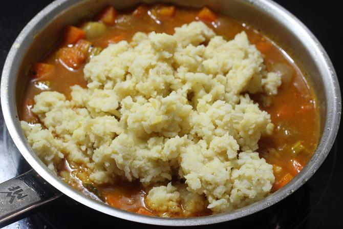 Sambar rice recipe  Sambar sadam    Swasthi s Recipes - 59