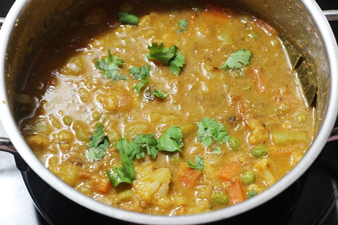 Veg Kurma   Vegetable Korma Recipe   Swasthi s Recipes - 58