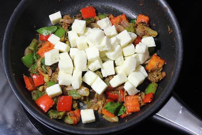 Add tiny cubes of paneer