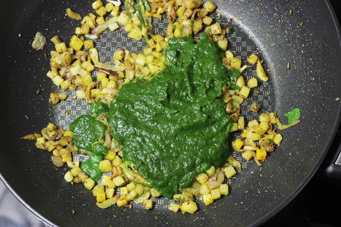 Palak Rice Recipe  Spinach Rice    Swasthi s Recipes - 59