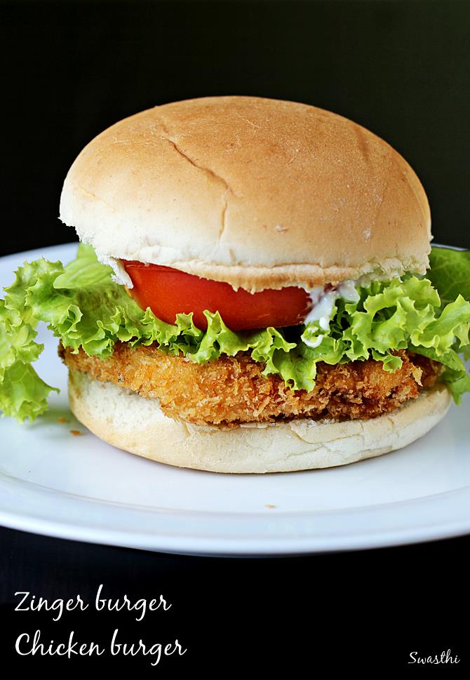 Chicken burger recipe | Zinger burger recipe | KFC style chicken burger