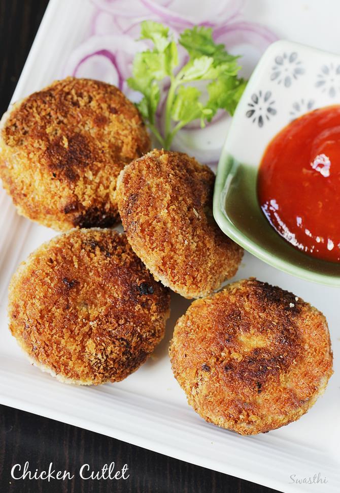 Chicken Patties Recipe (Chicken Tikki) - Swasthi's Recipes