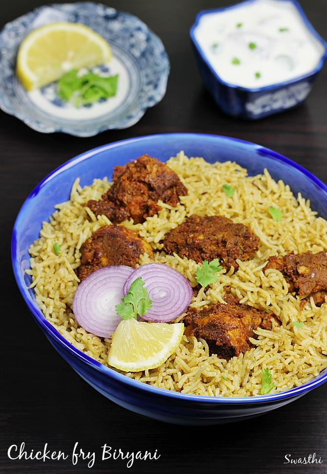 Chicken Fry Biryani Recipe Andhra Style Kodi Vepudu Biryani