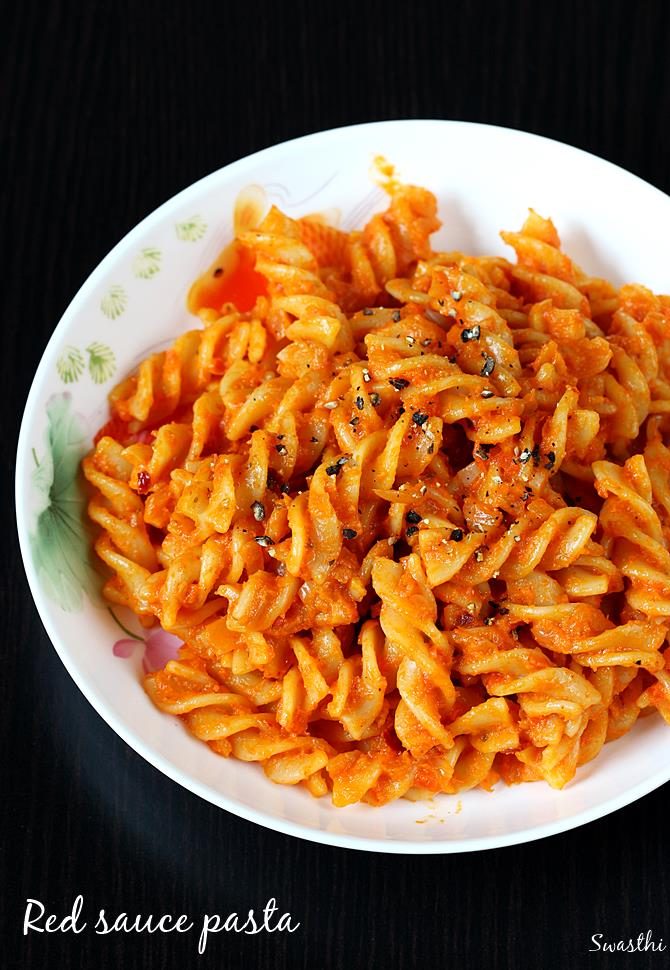 Red sauce pasta recipe | Pasta in red sauce recipe for kids & toddlers