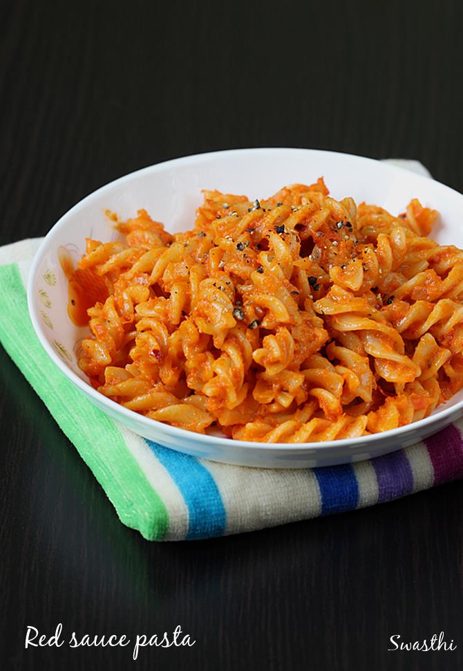 Red sauce pasta recipe Pasta in red sauce recipe for