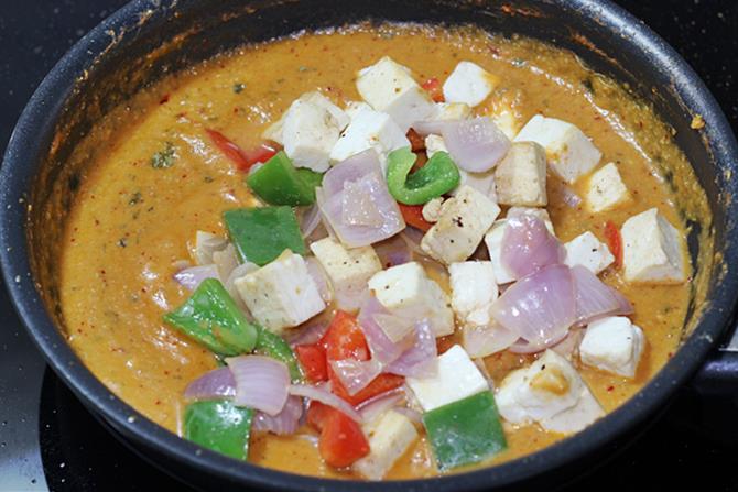 Kadai Paneer Recipe  Dry   Gravy    Swasthi s Recipes - 97