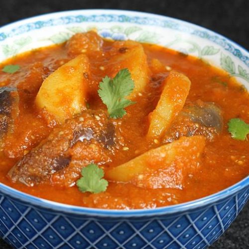 Aloo baingan masala recipe - Swasthi's Recipes