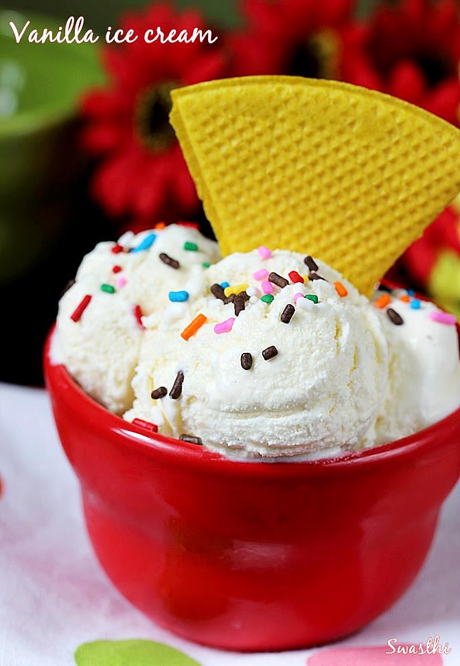 Vanilla Ice cream recipe | How to make eggless Ice cream ...