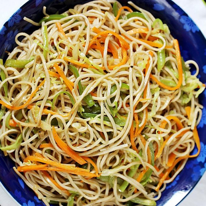 Veg Noodles Recipe Vegetable Noodles Swasthis Recipes