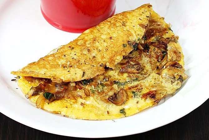 Mushroom omelette