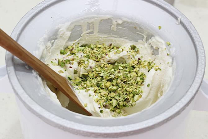 Pistachio Ice Cream   Pista Ice Cream   Swasthi s Recipes - 19