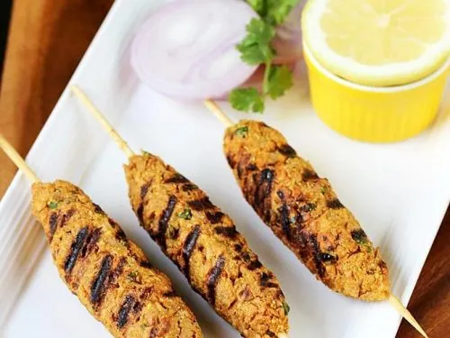 Veg Seekh Kabab (Soya Kebab)